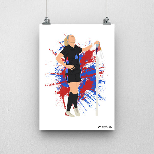 Chloe Kelly England Print - DanDesignsGB