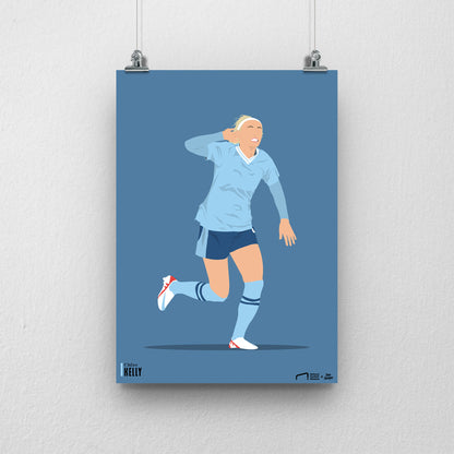 Chloe Kelly Manchester City Print - DanDesignsGB