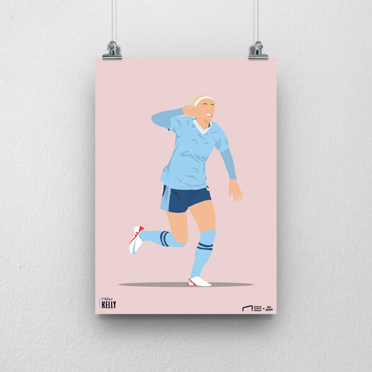 Chloe Kelly Manchester City Print - DanDesignsGB