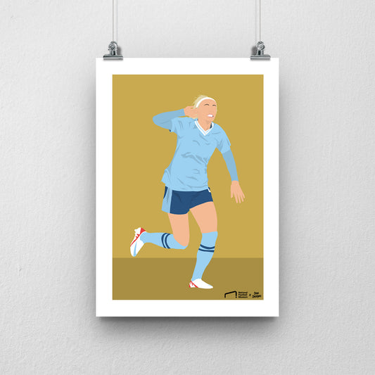 Chloe Kelly Manchester City Print - DanDesignsGB