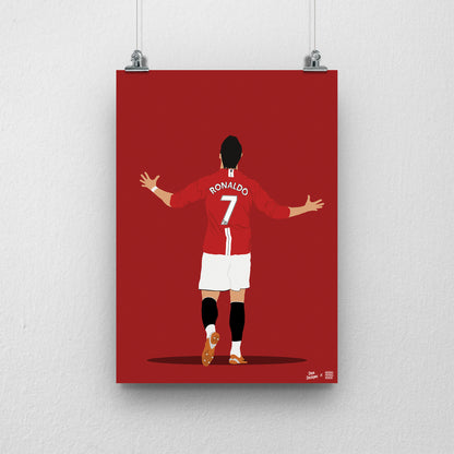 Cristiano Ronaldo Manchester United Print - DanDesignsGB
