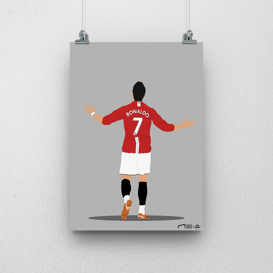 Cristiano Ronaldo Manchester United Print - DanDesignsGB