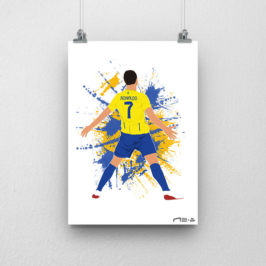 Cristiano Ronaldo Al Nassr Print - DanDesignsGB