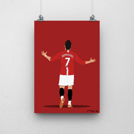 Cristiano Ronaldo Manchester United Print - DanDesignsGB