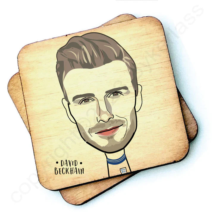 David Beckham Wooden Coasters