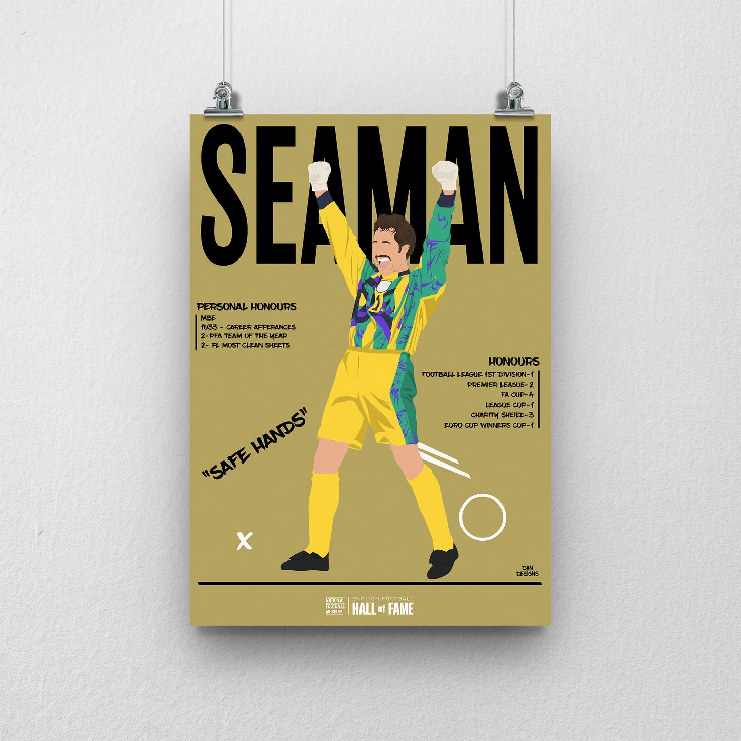 David Seaman Hall of Fame - DanDesignsGB