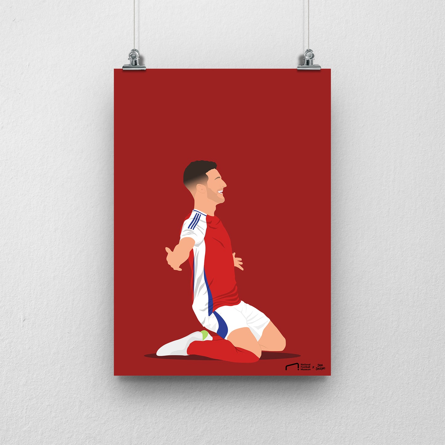 Declan Rice Arsenal Print - DanDesignsGB – National Football Museum Shop