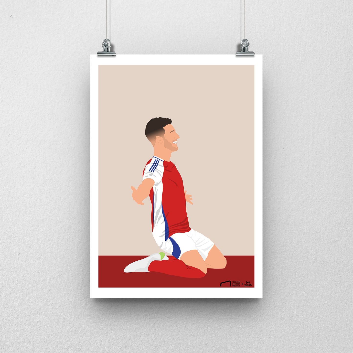 Declan Rice Arsenal Print - DanDesignsGB – National Football Museum Shop