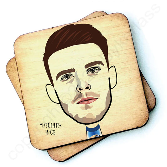 Declan Rice Wooden Coasters