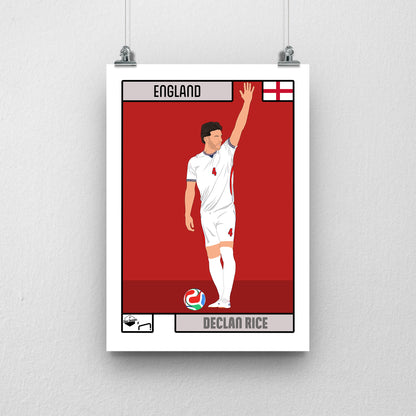 Declan Rice England Print - DanDesignsGB