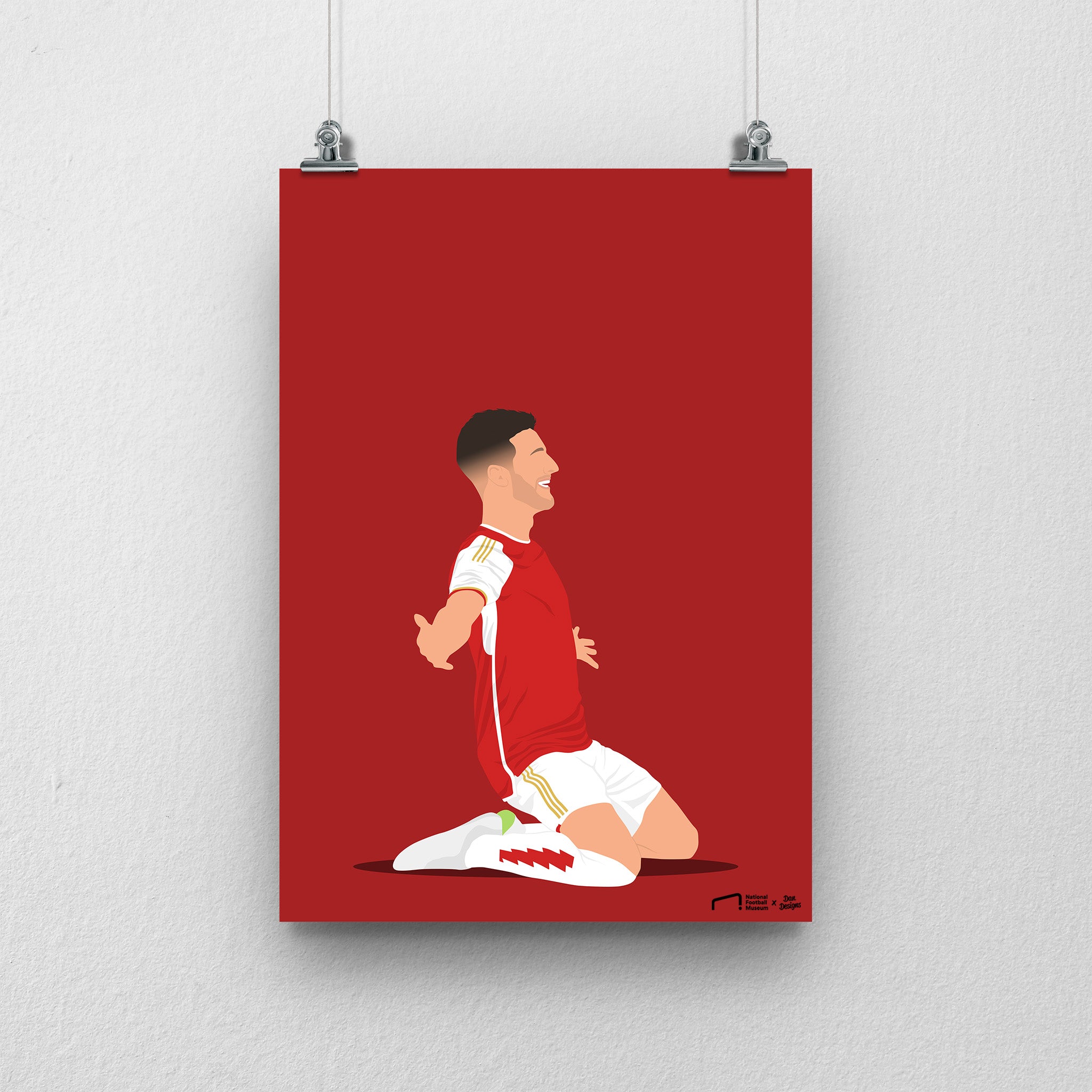 Declan Rice Arsenal A3 Print - DanDesignsGB – National Football Museum Shop