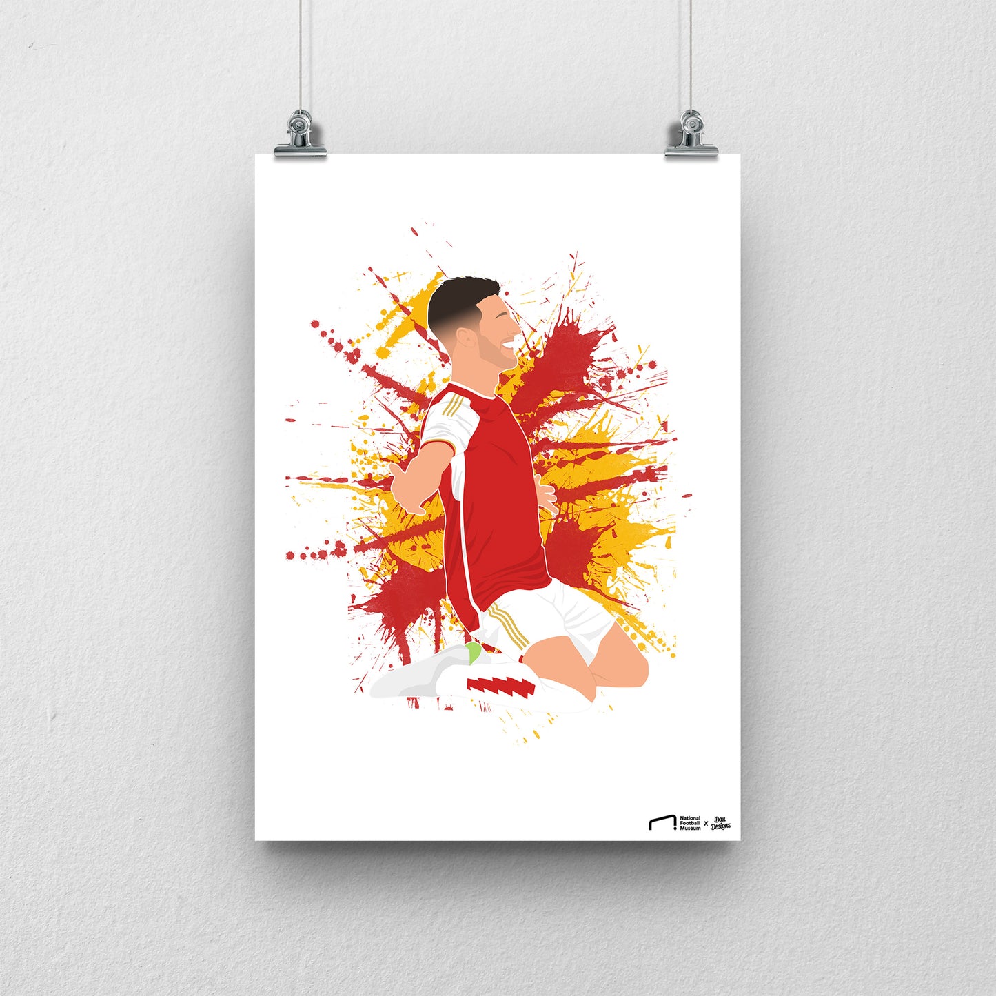 Declan Rice Arsenal A3 Print - DanDesignsGB – National Football Museum Shop