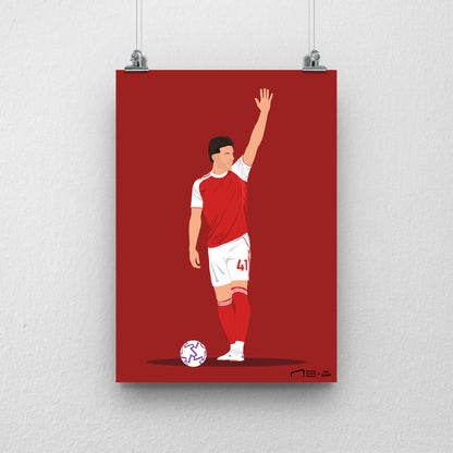 Declan Rice Arsenal Print - DanDesignsGB