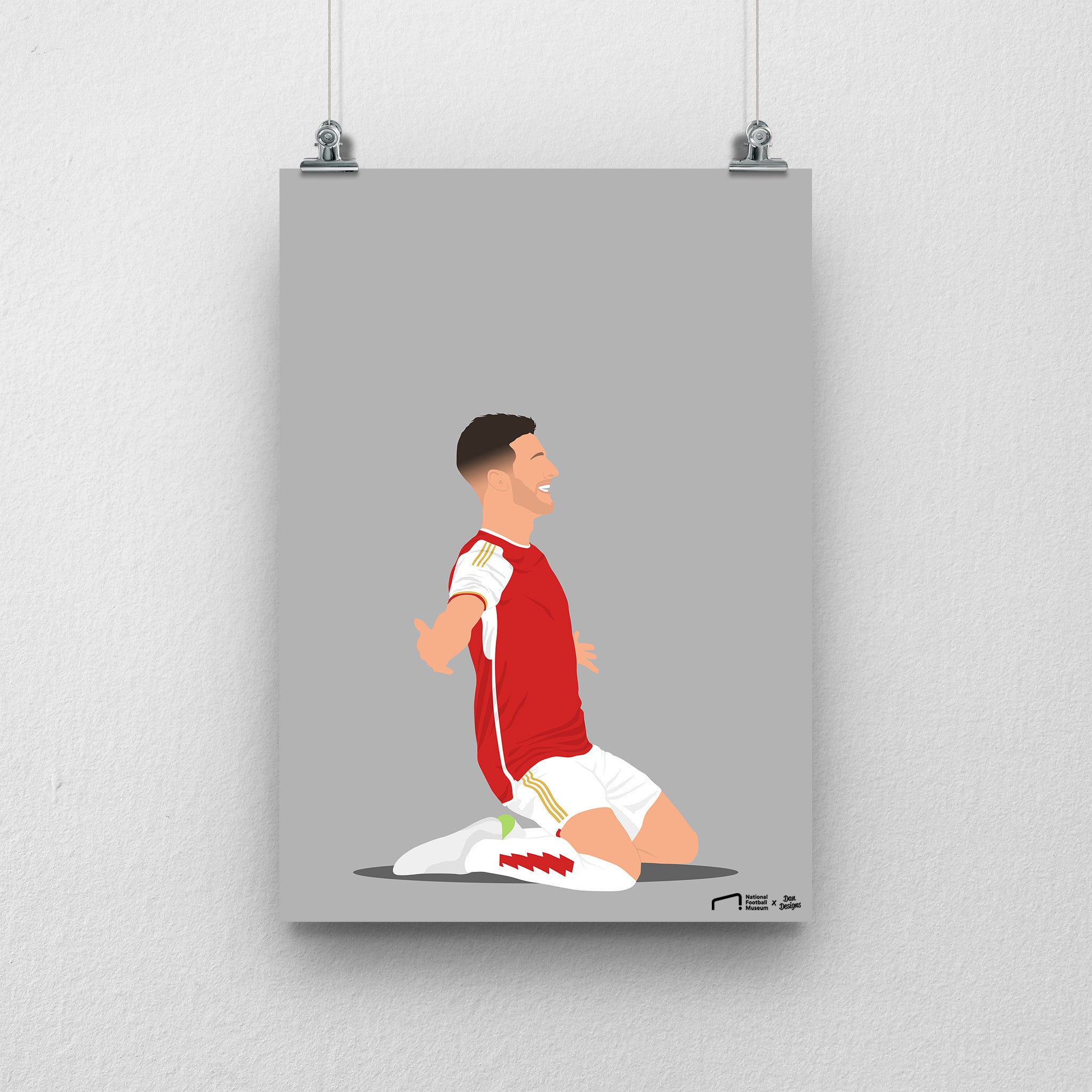 Declan Rice Arsenal A3 Print - DanDesignsGB – National Football Museum Shop