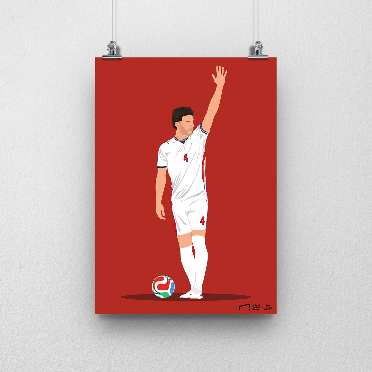 Declan Rice England Print - DanDesignsGB
