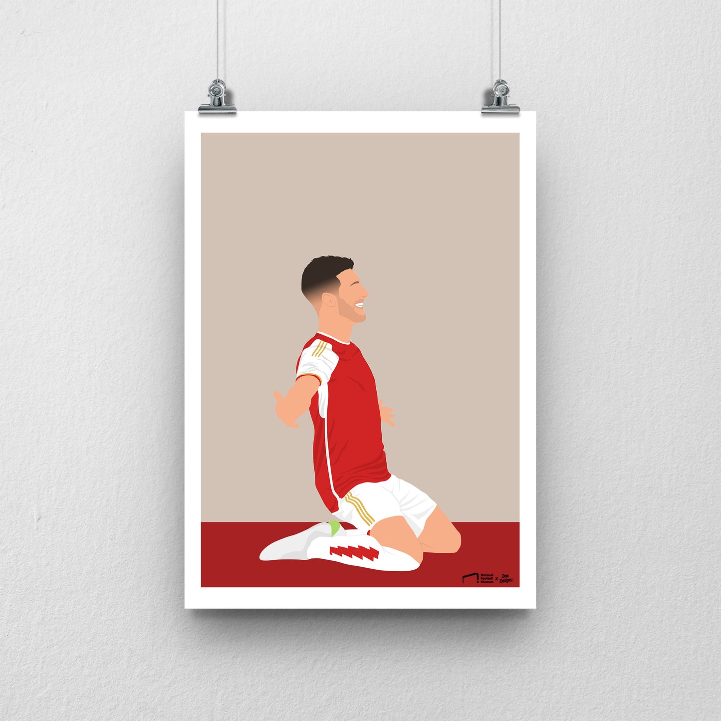 Declan Rice Arsenal A3 Print - DanDesignsGB – National Football Museum Shop