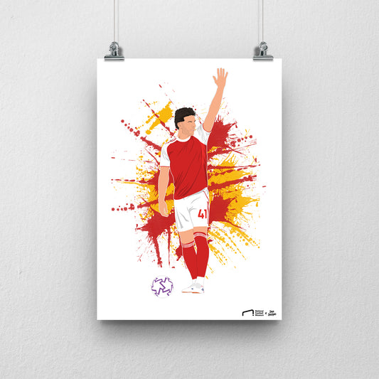 Declan Rice Arsenal Print - DanDesignsGB