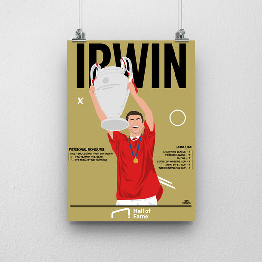 Dennis Irwin Hall of Fame Print - DanDesignsGB
