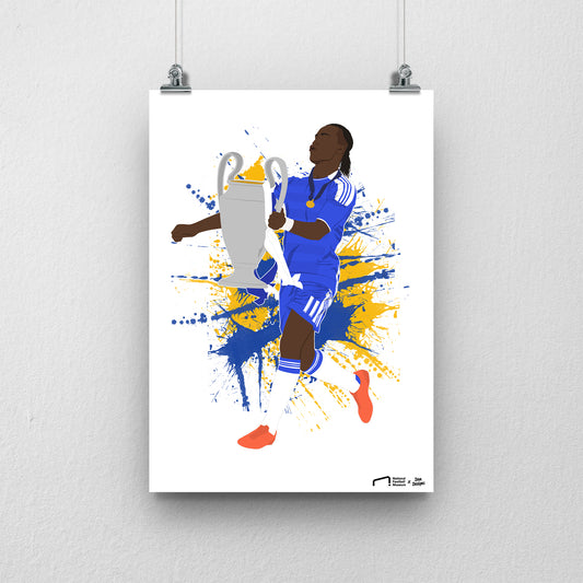 Didier Drogba Chelsea Print - DanDesignsGB