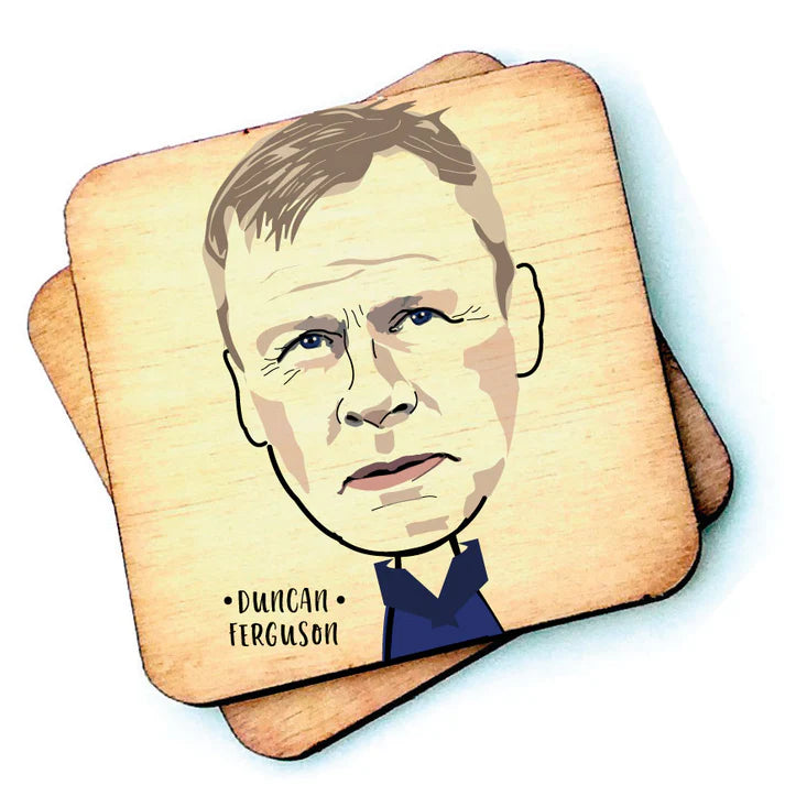 Duncan Ferguson Wooden Coasters