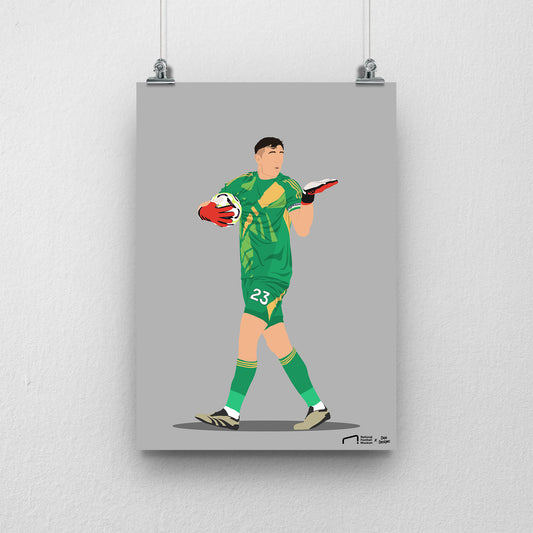 SALE - Emi Martinez A3 Print - DanDesignsGB