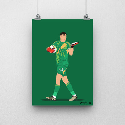 SALE - Emi Martinez A3 Print - DanDesignsGB