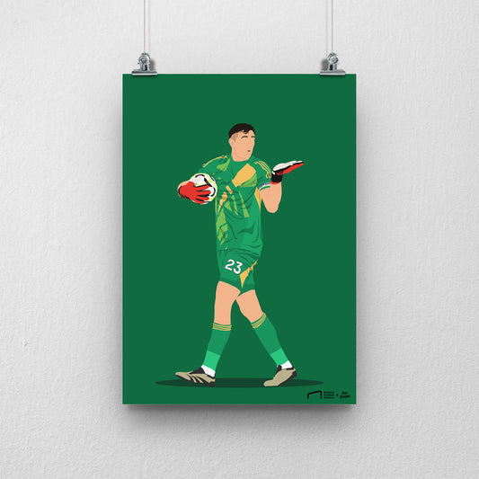 SALE - Emi Martinez A3 Print - DanDesignsGB