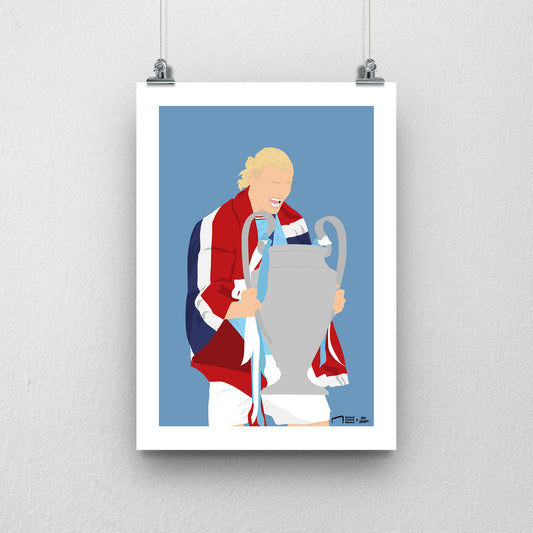 Erling Haaland Treble Print - DanDesignsGB