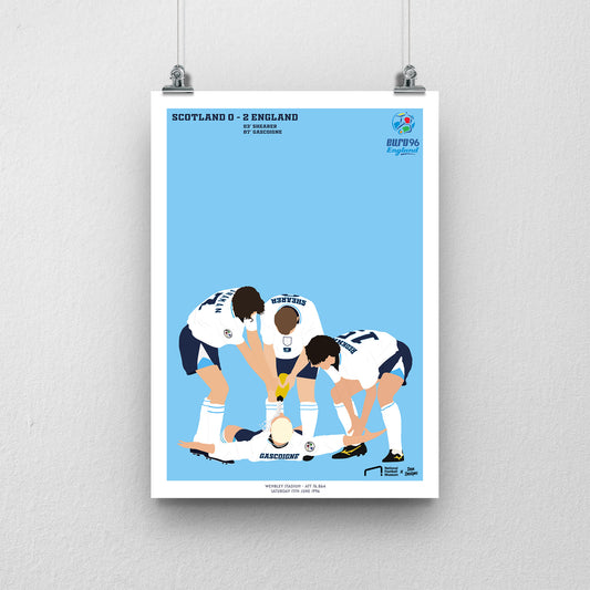 Paul Gascoigne Euro 96 Print - DanDesignsGB