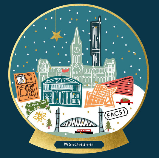 Manchester Snow Globe Christmas Card