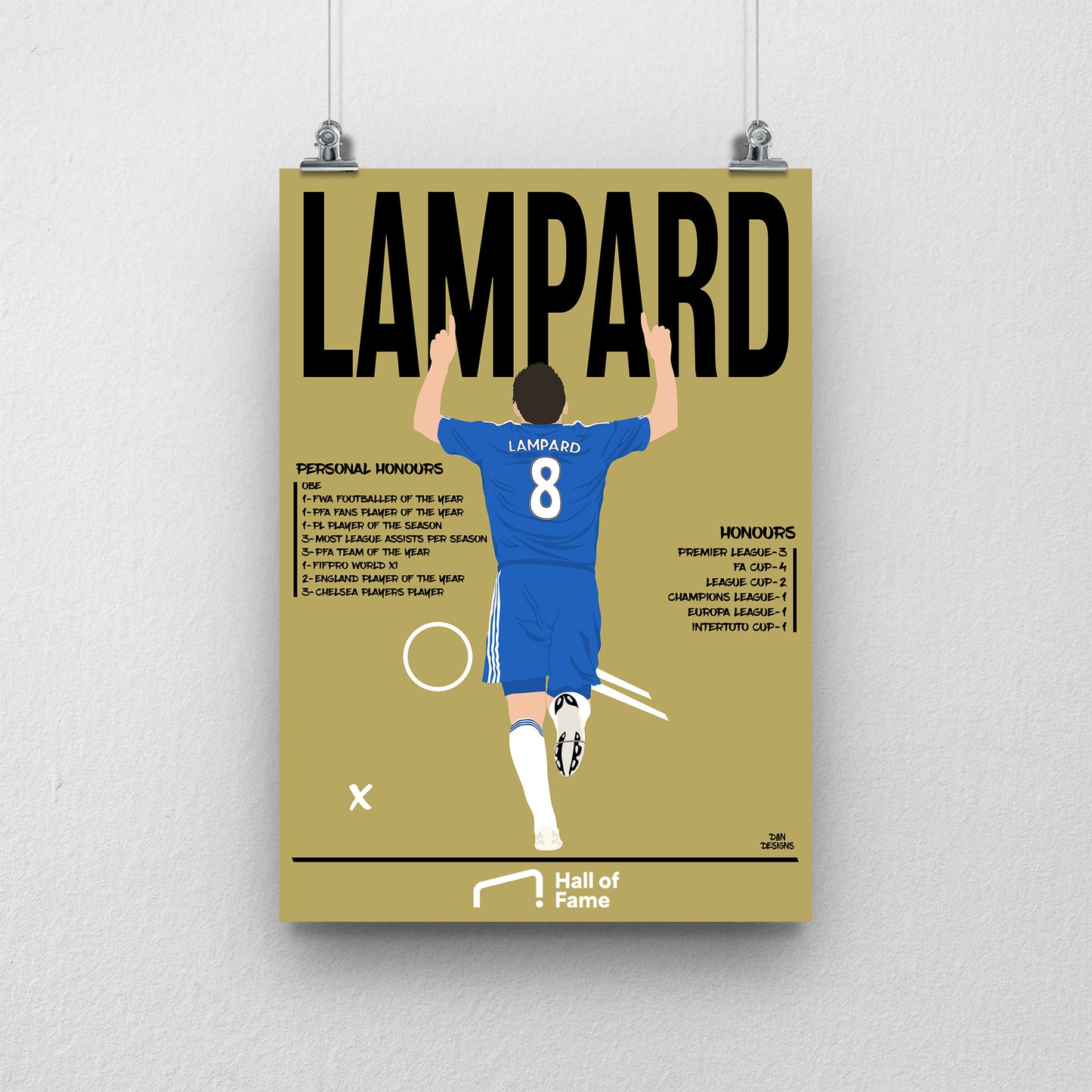 Frank Lampard Hall of Fame Print - DanDesignsGB