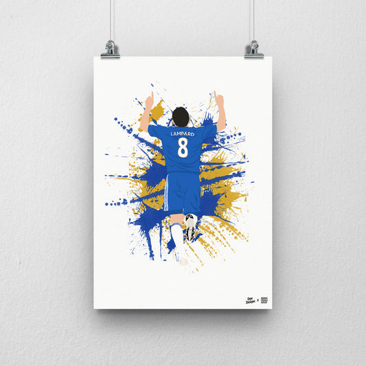Frank Lampard Chelsea A3 Print - DanDesignsGB