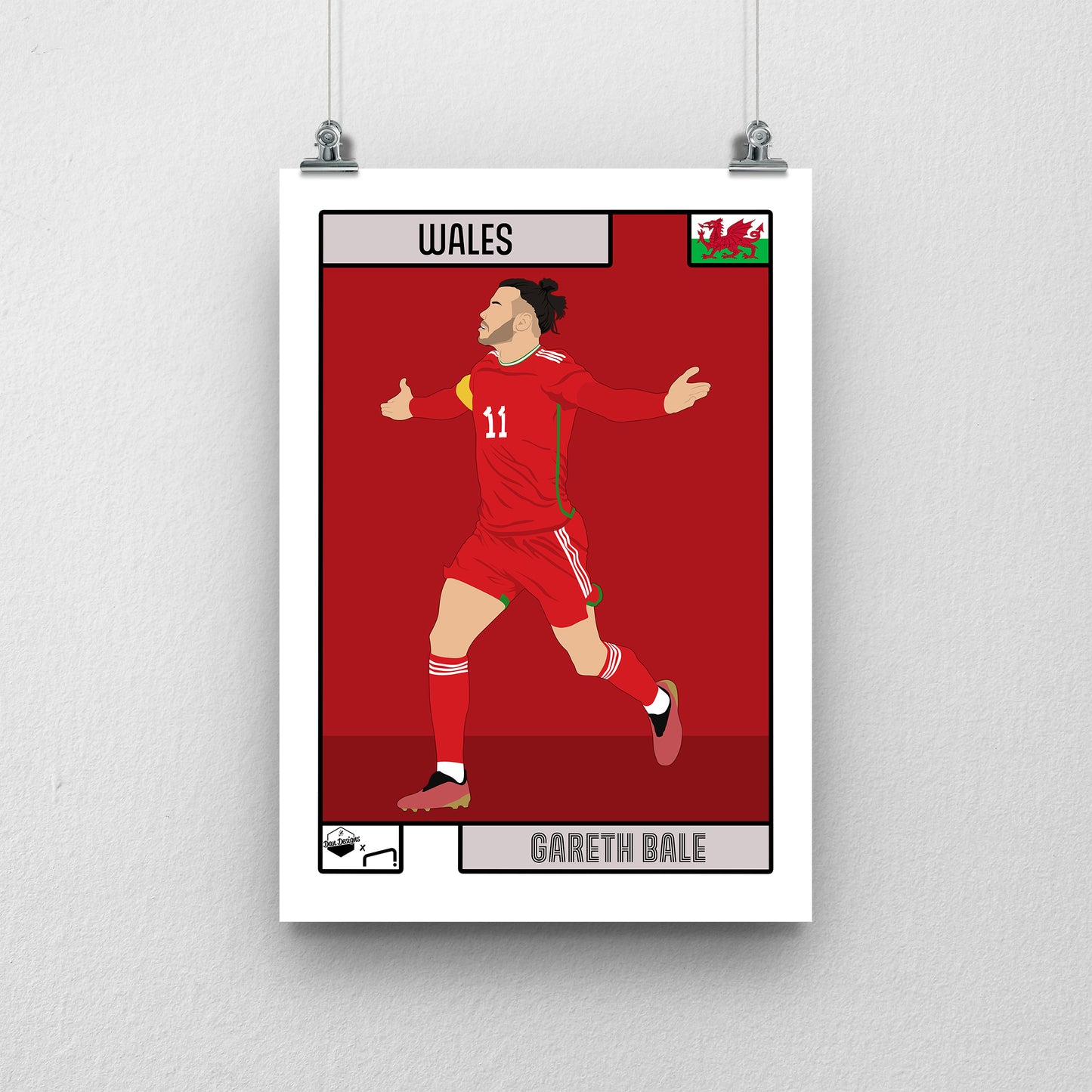 Gareth Bale Wales Print - DanDesignsGB
