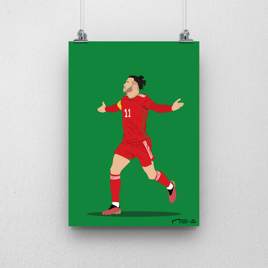 Gareth Bale Wales Print - DanDesignsGB