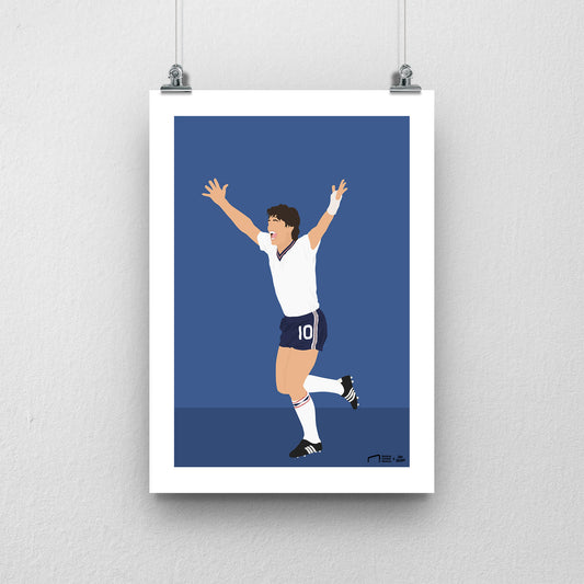 Gary Lineker England Print - DanDesignsGB