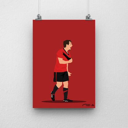 Gary Neville Print - DanDesignsGB