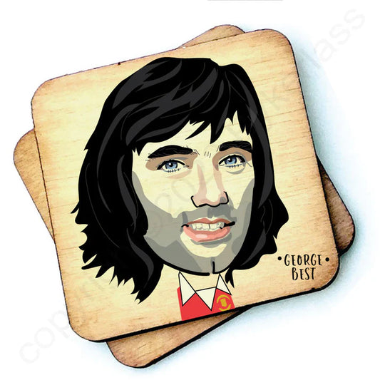 George Best Wooden Coasters