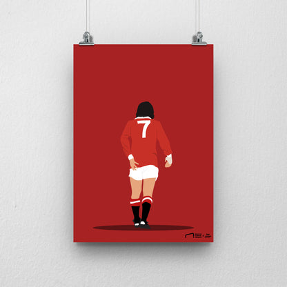 George Best Print - DanDesignsGB