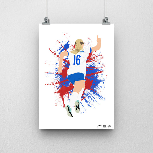 Georgia Stanway EURO A3 EURO 2025 Art Print - DanDesignsGB