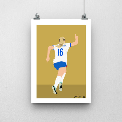 Georgia Stanway EURO A3 EURO 2025 Art Print - DanDesignsGB