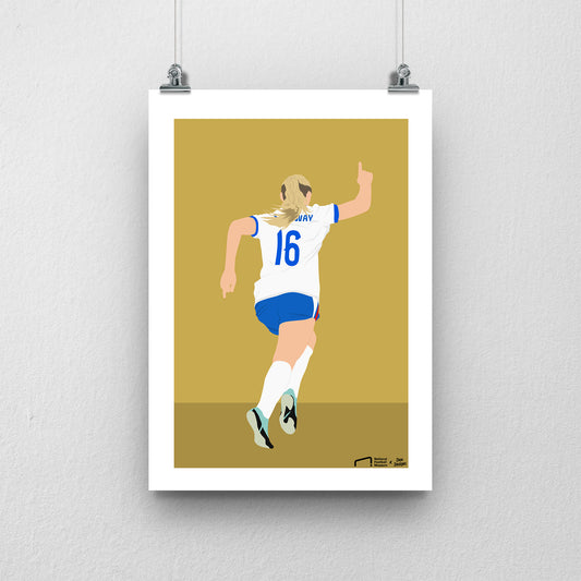 Georgia Stanway EURO A3 EURO 2025 Art Print - DanDesignsGB