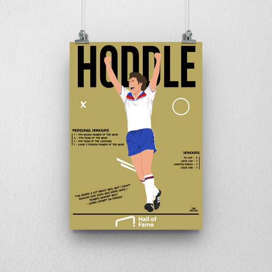Glenn Hoddle Hall of Fame Print - DanDesignsGB