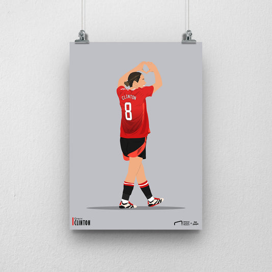 Grace Clinton Manchester United Print - DanDesignsGB