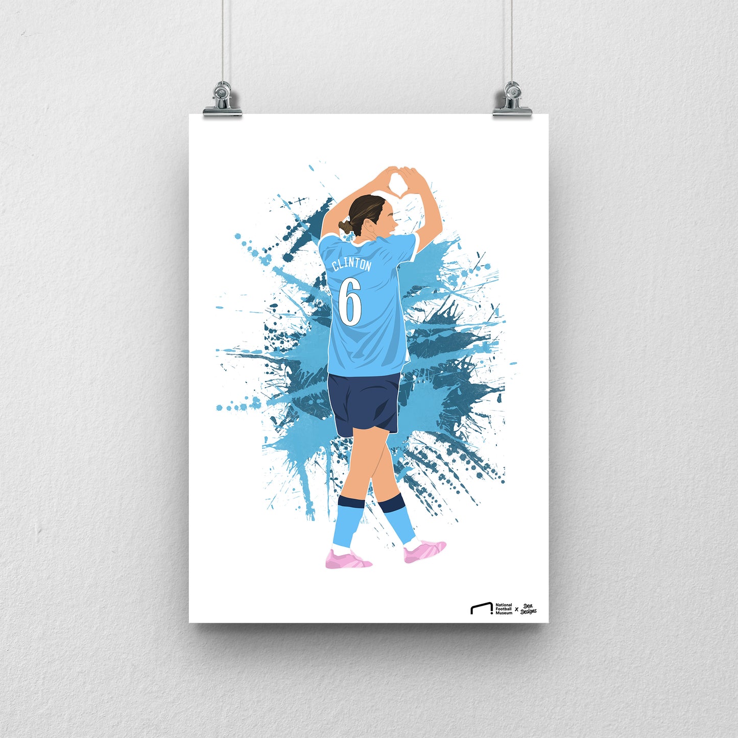 Grace Clinton Manchester City Print - DanDesignsGB