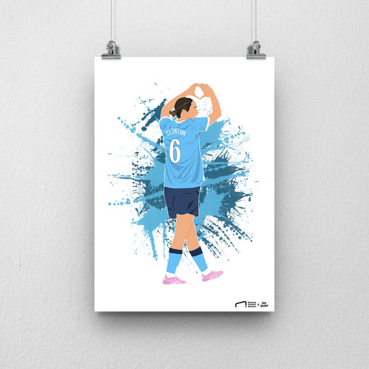 Grace Clinton Manchester City Print - DanDesignsGB
