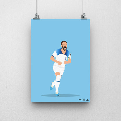 Harry Kane England Print - DanDesignsGB