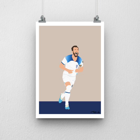 Harry Kane England Print - DanDesignsGB