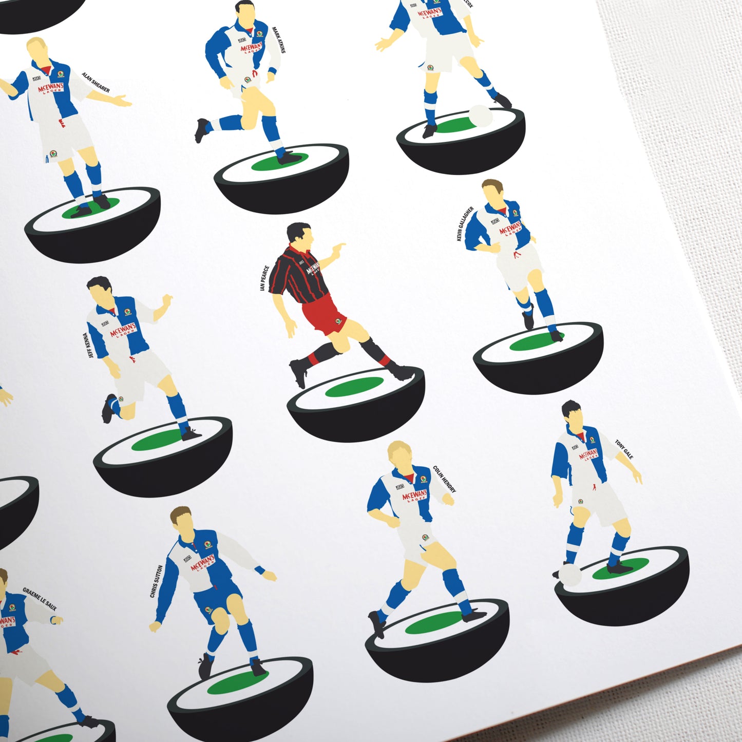 Blackburn Rovers Champions 95' Subbuteo Print