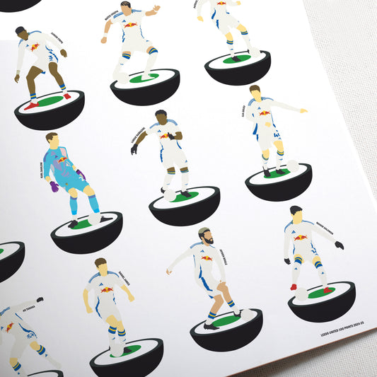 Leeds United Champions 2025 Subbuteo Print
