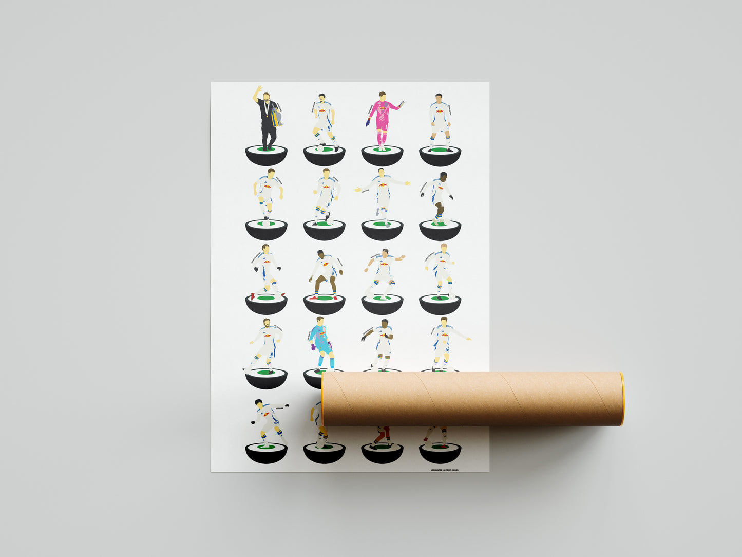 Leeds United Champions 2025 Subbuteo Print